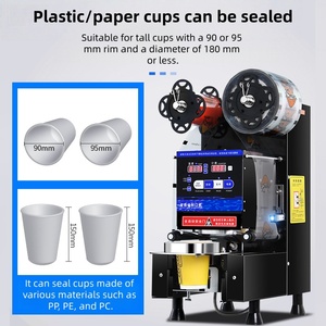 Máquina Automática para Sellar Vasos <span class=keywords><strong>de</strong></span> Plástico para Té con Leche, Cafetería, Diseño Compacto, Selladora <span class=keywords><strong>de</strong></span> Vasos que Ahorra Espacio - Product Image 5