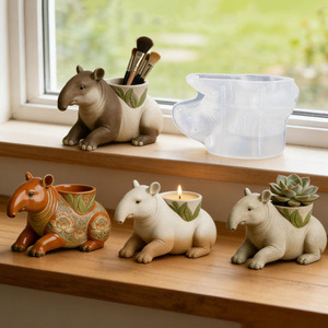 Stampi in silicone YS Tapir per barattoli portacandele, contenitori in gesso, stampi per colata, forniture fai da te per la creazione di vasi in cemento - Product Image 1