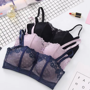 Conjunto de lencería de encaje sin aros, sujetador y braga, ropa interior diaria, conjunto sexy y transpirable para mujer - Product Image 4