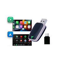Adaptador Inalámbrico CarPlay 2 en 1, Dongle Android Auto de Cable a Inalámbrico, WiFi 5GHz, Bluetooth 5.4, Plug and Play, Actualización OTA para Autos