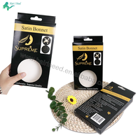 Emballage de bonnet d'accessoires pour cheveux Boîte à bonnet personnalisée en satin de soie Boîte à bonnet pour médicaments avec logo privé