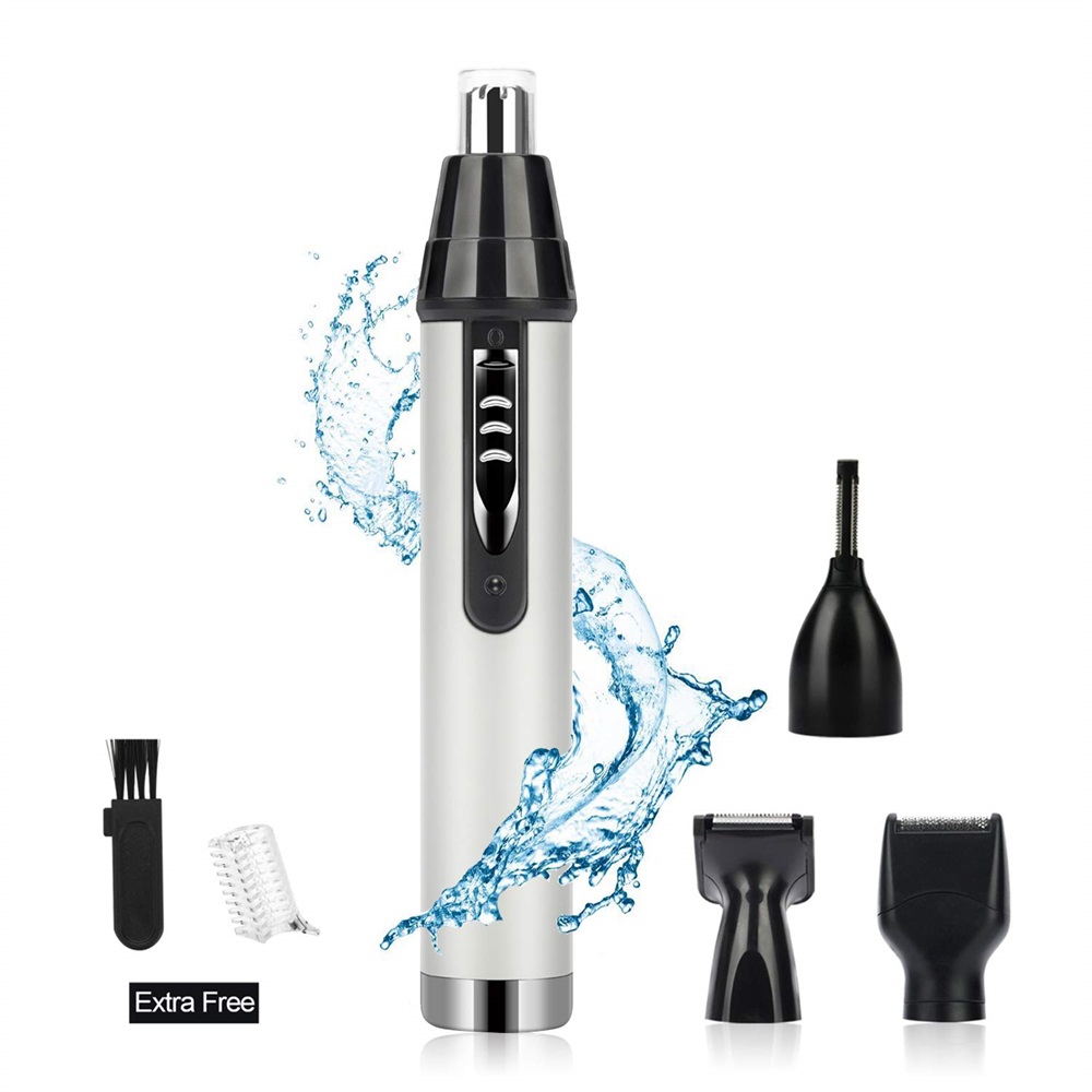 Профессиональная безболезненная Бритва 4 в 1 для бороды и тела, триммер для бровей, Аккумуляторный USB-триммер для волос в ушах и носу для мужчин