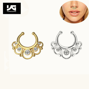 <span class=keywords><strong>Faux</strong></span> <span class=keywords><strong>Piercing</strong></span> en forme de U, bijoux de haute qualité, 1 pièce, Clip pour oreille, <span class=keywords><strong>nez</strong></span>, <span class=keywords><strong>Septum</strong></span> - Product Image 4