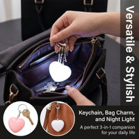 Porte-clés LED personnalisé en forme de cœur, veilleuse rechargeable par USB, sensible au toucher, pendentif de sac, décoration, cadeau