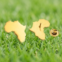 Broche Carte d'Afrique en Gros Unisexe en Acier Inoxydable Cadeau Épingle de Fête Nigéria Congo Algérie Égypte Ghana Zimbabwe Cameroun Togo
