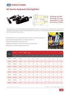 Tuerca Hidráulica Dividida NC-1924, Rango de Pernos M12-M16, Capacidad 10T, Reemplaza al Rompe Tuercas Hidráulico ENERPAC - Product Image 3
