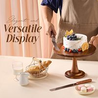Support à gâteau en bois d'acacia de haute qualité