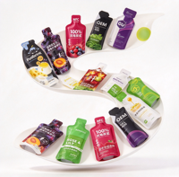 Pochette souple gaufrée en PE de qualité alimentaire avec bec verseur pour gel énergétique et boissons