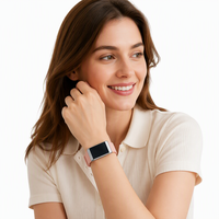 Gelang Pintar Tanpa Layar Monitor Kesehatan ECG PPG Pelacak Kebugaran Tahan Air untuk Wanita Pria