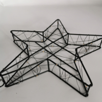 Lampu gantung Natal LED 3D, lampu gantung kawat tembaga bintang logam LED 3D