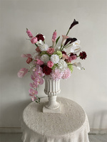 2027 Maßgefertigte Hochwertige Blumenkugel Rosa Hortensie mit Burgunderroter Calla-Lilie Blumenkugel für Hochzeitsdekoration