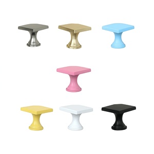 Cartoon-Macaron-farbige quadratische Einzellochgriffe – Kinderzimmerknöpfe für Kleiderschrank/Schublade/Schrank/Tatami-Möbel - Product Image 1