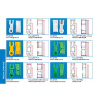 Support de positionnement d'axe sécurisé D700 PP résistant aux produits chimiques pour convoyeur de circuits imprimés, 43 supports pour la production de cartes de circuits imprimés