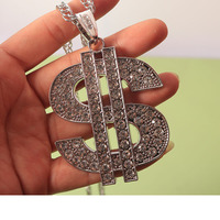 Collier pour homme en plastique doré, style urbain, avec chaîne épaisse en imitation perles et bambou doré, style hip-hop, extra-épais et exagéré