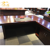 Mesa ejecutiva en forma de l, mueble de oficina moderno, mesa clásica de Jefe de Oficina