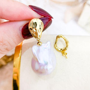 S925 Silver DIY Pearl Accessories 8-11mm Round Beads Empty <b>Tray</b> Ear Nails for Love Silver <b>Jewelry</b> Earrings 20445 - Product Image 1