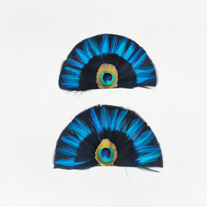 Vendita calda a forma di ventaglio <span class=keywords><strong>cappello</strong></span> di piume decorazione di piume artigianato naturale colorato piuma Fanshaped per cappelli vestito stoffa decorazione - Product Image 6