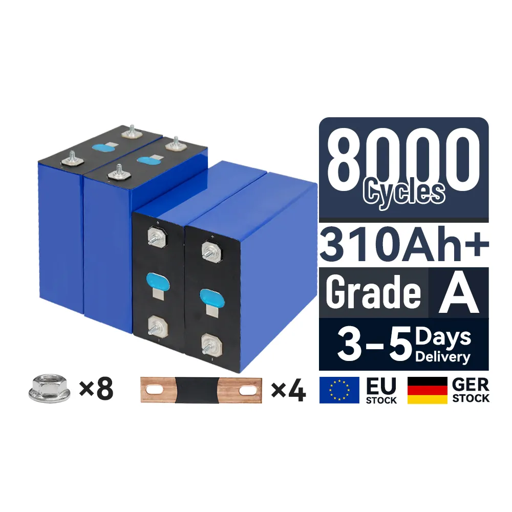 Exliporc GER STOCK 8000 Cycles 3.2v 304ah lifepo4 batterie 3100ah Grade A ev lf280k lifpo4 cellule 32v batterie lifepo4 akku