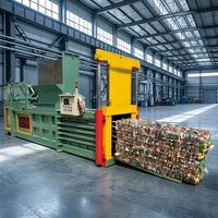 Presse à balles verticale hydraulique pour déchets, compacteur de cartons et textiles, pour le recyclage du plastique et les stations de tri des déchets