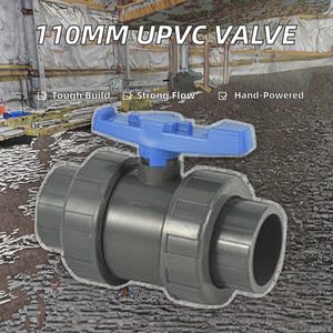 Vanne à boisseau sphérique UPVC 100 mm en gros d'usine, haute pression, manuelle, OEM pour système d'irrigation - Product Image 2