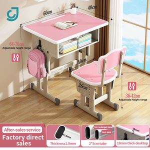 Oferta Especial Juego de Escritorio y Silla Escolar Individual de Madera para Niños con Altura Ajustable y Diseño Moderno - Product Image 2