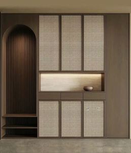 Mueble Zapatero de Madera Estilo Retro Francés para el Hogar, Incluye Silla de Comedor - Product Image 5