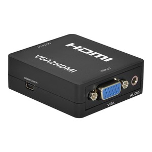 Adaptador GC Mini VGA a <span class=keywords><strong>HDMI</strong></span> 1080P, Conversor de Video y Audio VGA2HDMI para PC, Laptop a HDTV, Proyector, Compatible con USB, Plug and <span class=keywords><strong>Play</strong></span> - Product Image 2