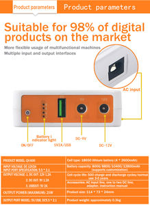 하이 퀄리티 미니 업 8000mah/8800mah /10400mah/ 13400mah 리튬 배터리 라우터 5V 9V 12V 미니 업 와이파이 라우터 용 <span class=keywords><strong>UPS</strong></span> - Product Image 3