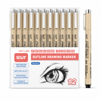 Ensemble de stylos marqueurs permanents ZhoPin à encre archivistique imperméable, micro-stylo fin multi-lignes, pointe fine de 0,2 mm, pour l'art et le design