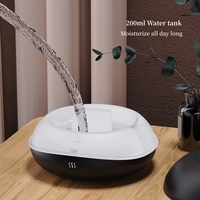 Diffuseur Humidificateur à Brume Froide Effet Flamme 200ml USB 3-en-1, Simule un Feu 3D Coloré, Diffuseur d'Arômes en Gros