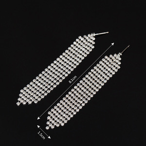 Bijoux de mode, boucles d'oreilles de luxe, boucles d'oreilles à strass, boucles d'oreilles simples, E111 - Product Image 2