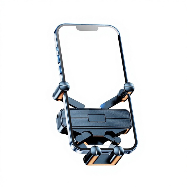 Universal 6-Point Support Anti-Drop Gravity Auto Lock Car Air Vent Phone Holder Extended Long Arm One-Hand Operation Stable