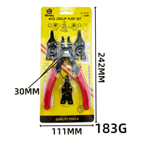 4PCS Circlip Plier Set Snap Ring Pliers Multi Function Internal External Retaining for Automotive Machinery Repair Hand Tool Kit