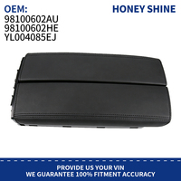 Funda para reposabrazos de coche 98100602AU 98100602HE con costuras negras de grano fino para Peugeot 4008 5008 508L Citroën C5 AIRCROSS