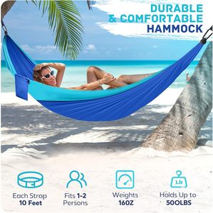 <span class=keywords><strong>Hamaca</strong></span> de Camping Ligera y Portátil, <span class=keywords><strong>Hamaca</strong></span> de Paracaídas con Dos Correas para Árboles, Columpio de Viaje Individual/Doble, Esenciales para Exteriores de Nailon, 3m - Product Image 6