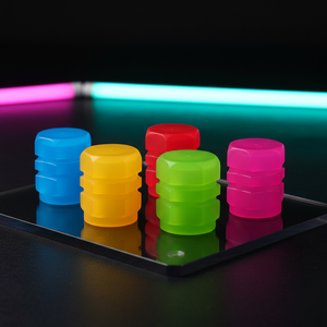 Cache-valve de pneu de voiture lumineux fluorescent ABS qui brille la nuit pour voiture, vélo, moto - Product Image 1