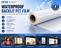 Film PET rétroéclairé imperméable pour impression jet d'encre sur boîte lumineuse