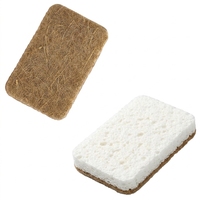 Éponge de nettoyage en fibres naturelles compostables en sisal, pulpe de bois et coton, durable, pour le nettoyage domestique