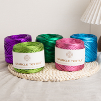Shiny Metallic Crochet Thread 200g Spun T-Shirt Lurex Yarn for DIY Hand Crochet