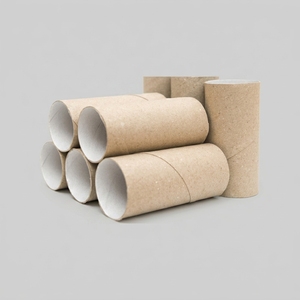 Tubo de cartón vacío de alta calidad, biodegradable, para rollos de papel higiénico, para accesorios de baño - Product Image 1