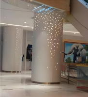 Paneles de Muro Cortina de Aluminio para Edificios de Varias Plantas - Techo Metálico en Forma de Ola, Diseño Moderno Ignífugo A2