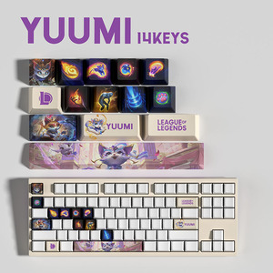 Juego de teclas personalizadas de League Of Legends, 14 teclas, mejora definitiva para tu teclado mecánico de juegos, teclas artesanales únicas de LoL - Product Image 4