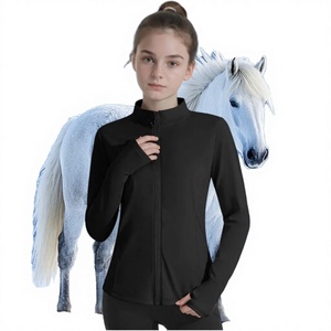 Veste d'équitation unisexe personnalisable à manches longues pour compétition hivernale, doublure polaire 100 % coton, anti-odeur - Product Image 2