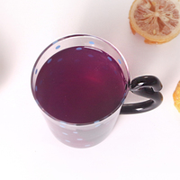 Tasse en verre à motif chat de qualité alimentaire, résistante à la chaleur, 300 ml, transparente, pour jus, café, thé, avec poignée queue de chat – Vente chaude