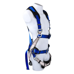 ชุดสายรัดนิรภัยแบบเต็มตัวสำหรับงานกลางแจ้ง ป้องกันการตกจากที่สูง ได้รับการรับรองมาตรฐาน CE รับน้ำหนักได้ 150 กก. ผลิตจากโพลีเอสเตอร์ - Product Image 1