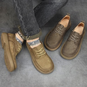 Chaussures pour hommes 2026 confortables à bout large, respirantes, rétro, décontractées, à lacets, semelle souple, polyvalentes, tendance, en cuir véritable - Product Image 5