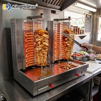 Machine à shawarma électrique commerciale double doner automatique haute productivité, grill vertical pour volailles, modèle de table pour restaurants