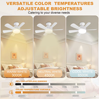 Changement de couleur de la lampe Ampoule LED E27 B22 Socket Ventilateur avec lumières Amovible 6 Lames Ventilateur Lumière