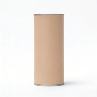 Tube en papier kraft pour café et aliments, avec revêtement intérieur en aluminium alimentaire et couvercle métallique, écologique, pour emballage de thé et de grains de café