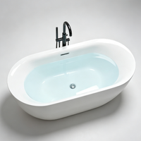 Baignoires autoportantes modernes et baignoires ovales, idéales pour la relaxation intérieure dans les salles de bain domestiques et les projets hôteliers et de villas.